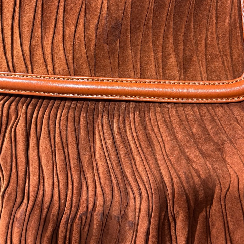 Fendi Brown and Orange Ruched Shoulder Bag - Picture 2 of 13